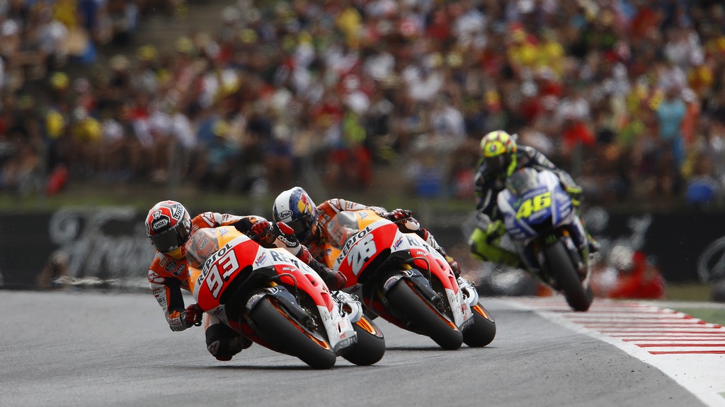 MotoGP: Unstoppable Marquez wins great Barcelona battle with Rossi and Pedrosa