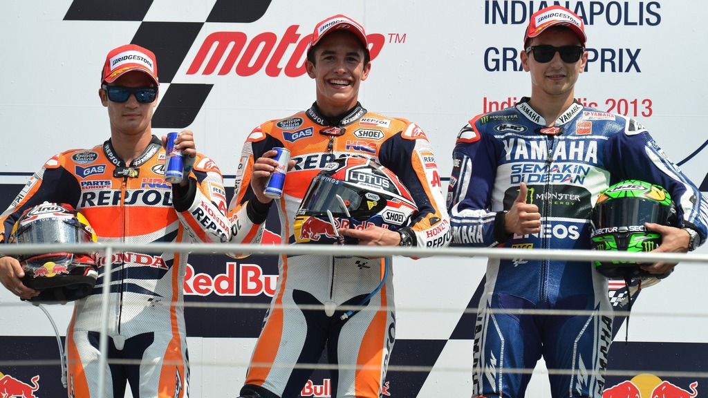 MotoGP: Marquez puts one over Lorenzo and Pedrosa at the Brickyard