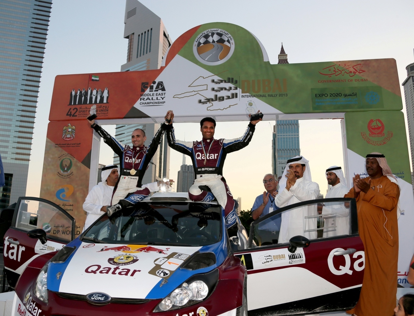 UAE: Qatari Al Attiyah wins Dubai Rally ahead of favourite Al Qassimi