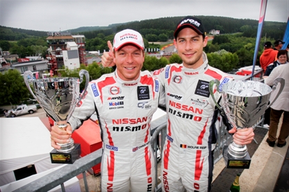 British GT: Brit Olympian Sir Chris Hoy flys the flag for Nissan on the British GT Podium