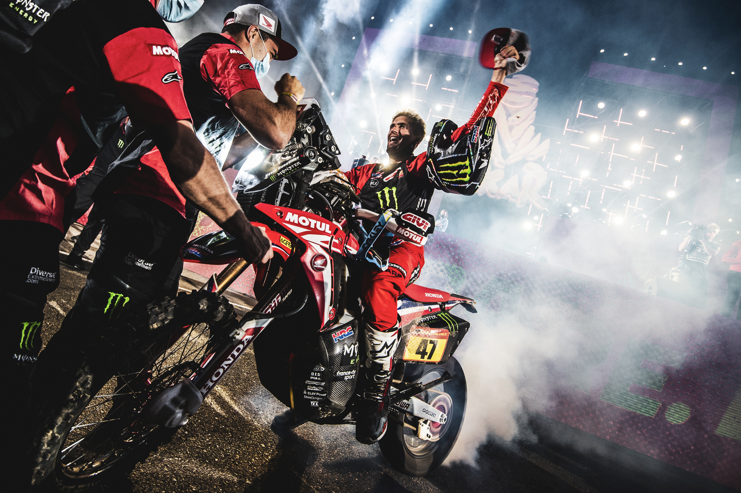 Dakar 2021 - 15/01/21 - Podium Finish - Jeddah - Kevin Benavides 47ASO / C. Lopez
