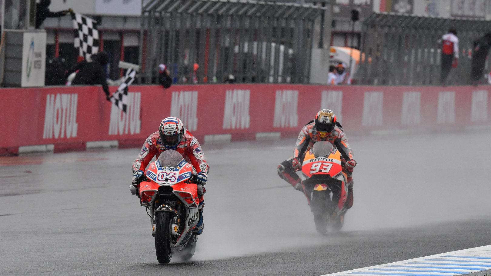 MotoGP: Dovizioso swipes last lap victory from Marquez at rain-soaked Japanese GP