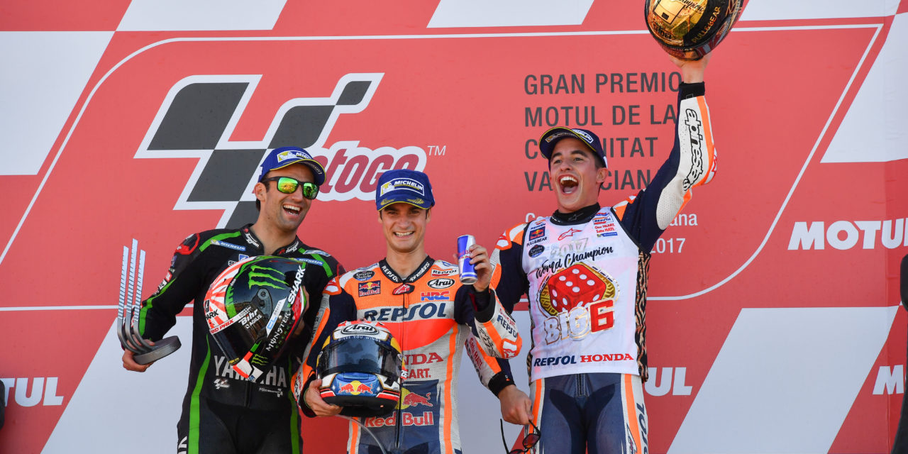 MotoGP: Marquez crowned World Champion in Valencia as Pedrosa wins dramatic race over Zarco