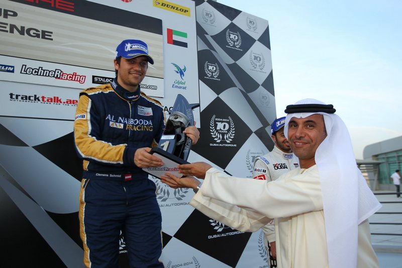 Dubai: Schmid back on top as Al Maktoum enjoys further success in race two of Porsche GT3 Cup