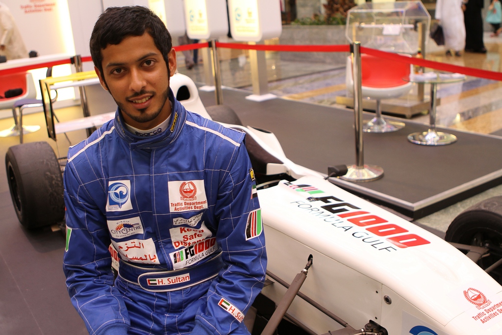 Young Emirati racing driver Haytham Sultan Al Ali  promotes safe driving campaign through motorsport
