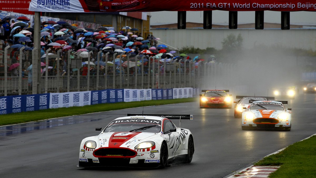 FIA GT1: Aston Martin Young Driver team claims maximum points through torrential rain in Beijing