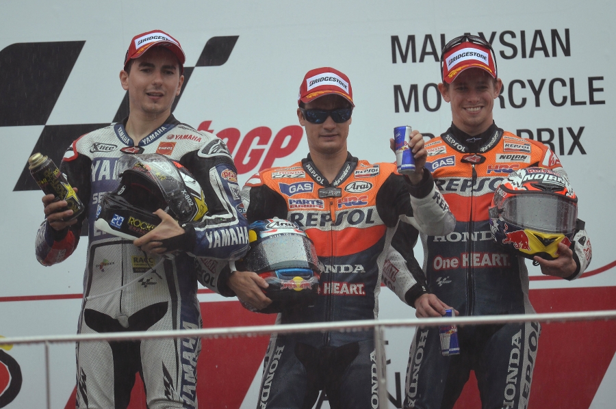 MotoGP: Pedrosa brings title within reach in wet Malaysian Motorcycle Grand Prix
